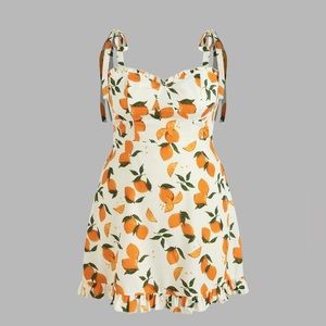 Lemon Print Mini Dress